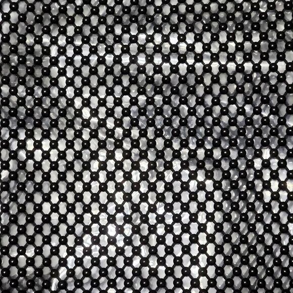 3.1 PHILLIP LIM Embellished Mesh Market Tote Bag Black Clear Mesh Double Handle - Picture 3 of 10